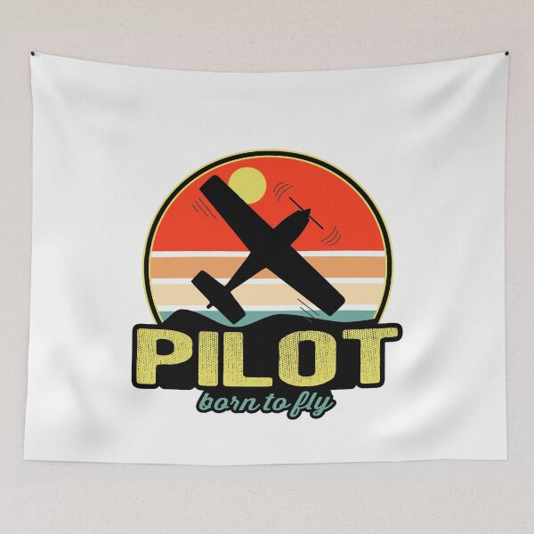 Item preview, Pilot born to fly - Vintage light gift pilot designed and sold by FouDeeziner.