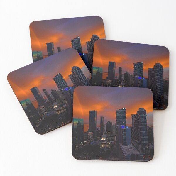 Item preview, Brickell at Sunset with a rainbow designed and sold by Jordan Hinsch.
