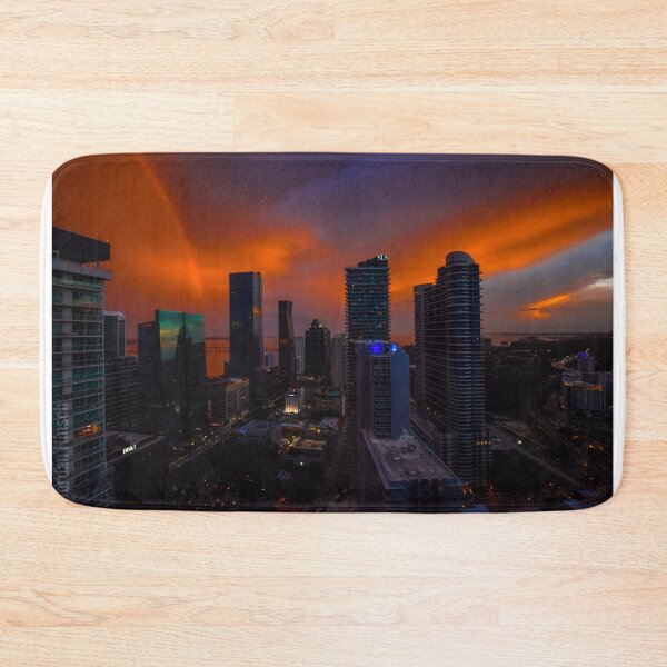 Item preview, Brickell at Sunset with a rainbow designed and sold by Jordan Hinsch.