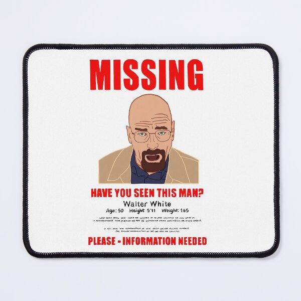 Item preview, Walter White Missing Poster designed and sold by YarnWitchCrafts.
