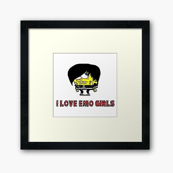 I love Emo Girls” Emo Spongebob Meme Pin for Sale by jaimee-simonson