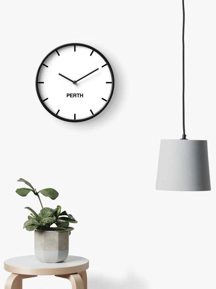 "Perth Time Zone Newsroom Wall Clock" Clock for Sale by bluehugo