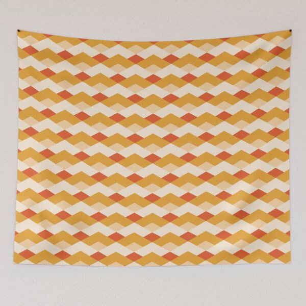 Item preview, Geometric Waves #13 - Mustard Yellow, Orange designed and sold by bubblyshades.