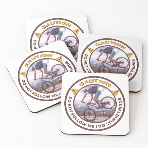 Item preview, Don't Follow Me I Do Stupid Things Funny Cyclist Quote designed and sold by Tremendo.