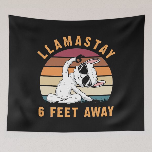 Item preview, Llamastay 6 feet away designed and sold by eiwo87.