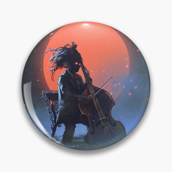 Item preview, Mysterious Man-Sitting on Chair Playing Cello Digital Art Painting  designed and sold by ONORMAL.