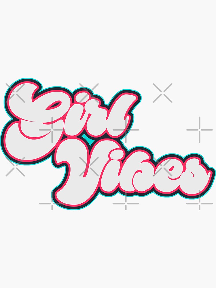 "Girl Vibes Pink" Sticker for Sale by Redbubble