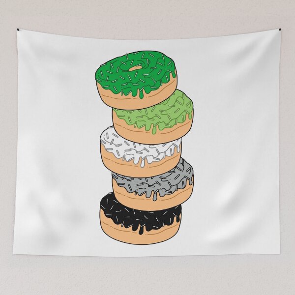 Item preview, Aromantic Pride Flag Donut Stack designed and sold by MadeByBeata.