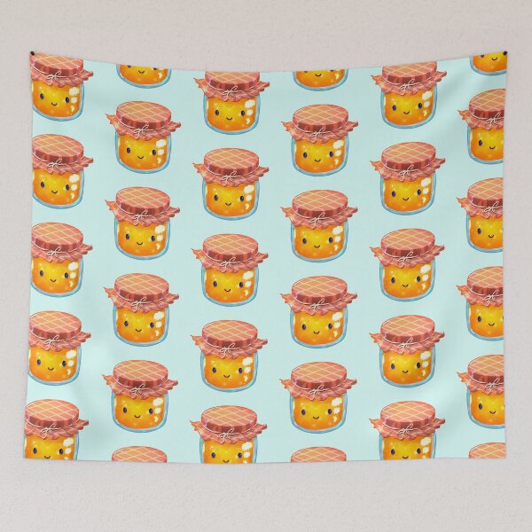 Item preview, Cute Peach Jam Jar designed and sold by GalaxyChicken.