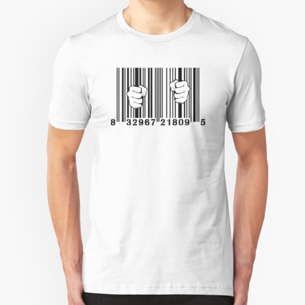Captured By Consumerism UPC Barcode Prison Slim Fit T-Shirt