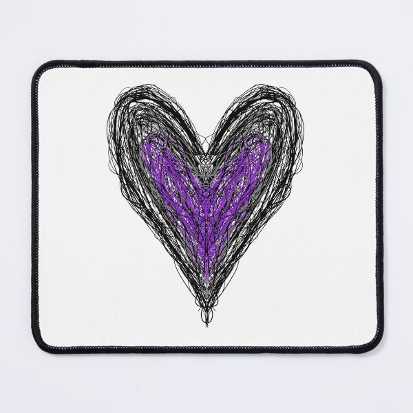 Item preview, Purple, Gray, Black Heart designed and sold by Artsyallyv.