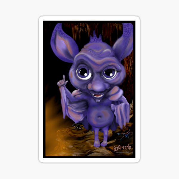 Süße Fledermaus aus dem Buch "Ferdinand - Die einzigartige Giraffe" Sticker