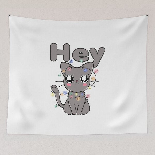 Item preview,  Cat Sayes Hey  _gift  for cat or animals lovers  designed and sold by ANAS    HO.