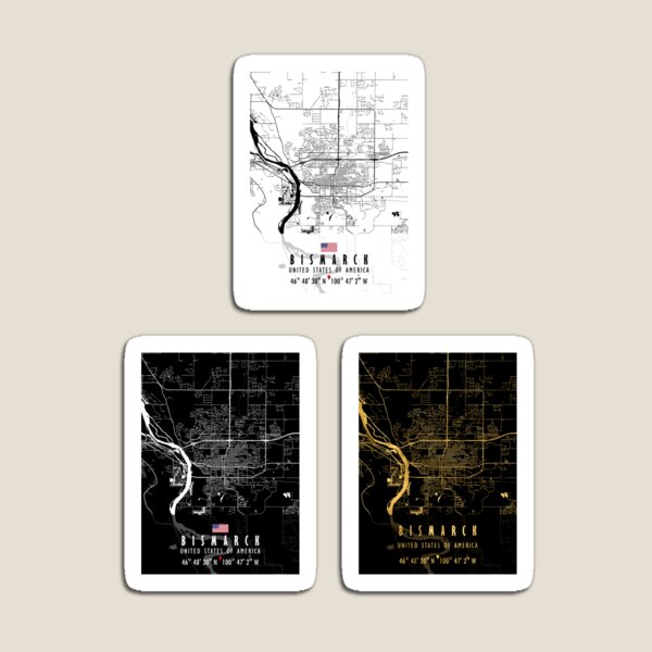 Item preview, Bismarck Map USA Sticker Pack designed and sold by hatimelhag.