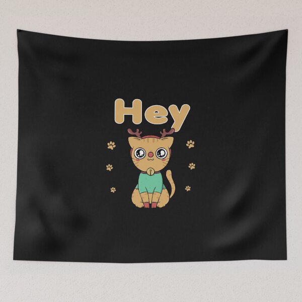 Item preview,     Cat Sayes Hey  _gift  for cat or animals lovers  designed and sold by ANAS    HO.