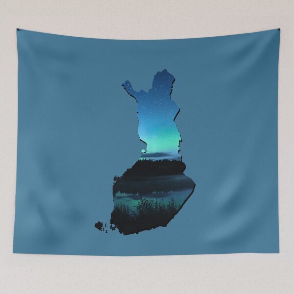 Item preview, Cool looking blue map of Finland designed and sold by Purr95.