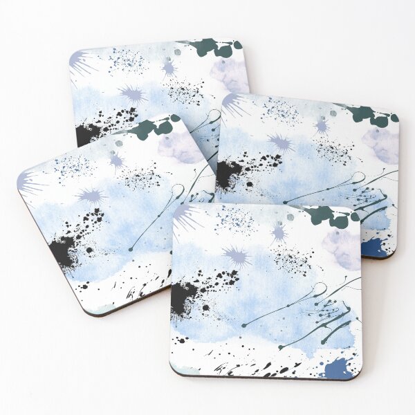 Item preview, Black and Blue Paint Splatter designed and sold by DeevaValli.