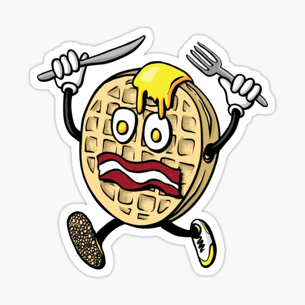 Mr. Scaredy Waffle Sticker