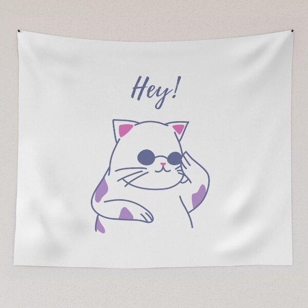 Item preview, Cat Says Hey For Animal Lovers designed and sold by Ram545.