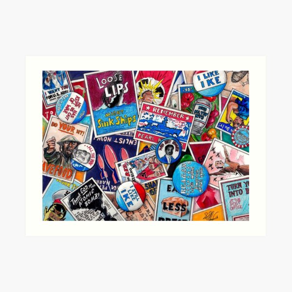 WWII Propaganda Posters Art Print