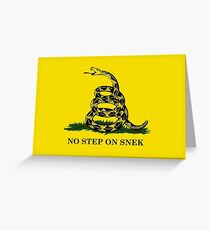 No Step on Snek Don't Tread On Me Meme Greeting Card