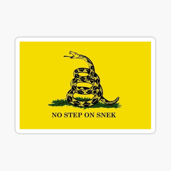 No Step on Snek Don't Tread On Me Meme Sticker