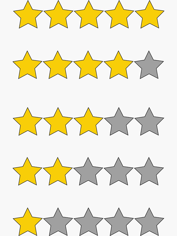 star-rating-sticker-for-sale-by-zip-zup-redbubble