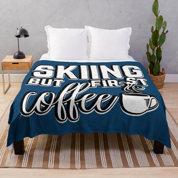 Artikelvorschau, Skifahren aber erstmal Kaffee entworfen und verkauft von DeliriousSteve.