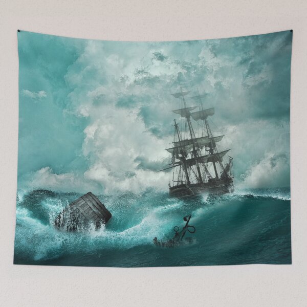 Item preview, A ship in a storm designed and sold by Zip-Zup.