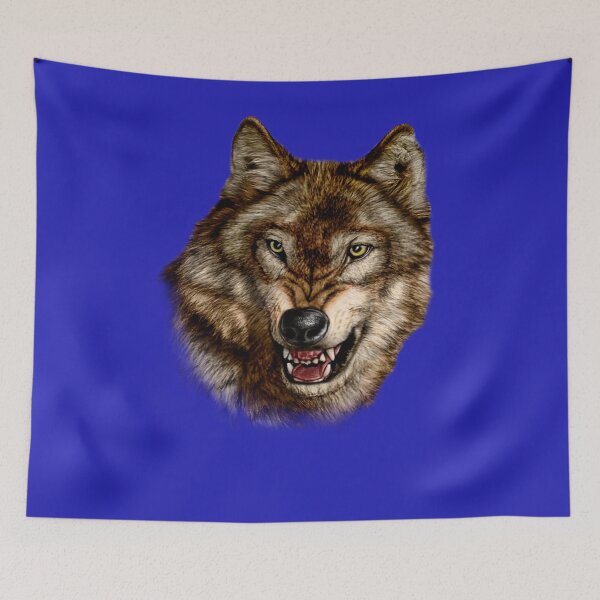 Item preview, Native American Wolf Lover Wild Brown Wolf Portrait Art  designed and sold by fantasticdesign.