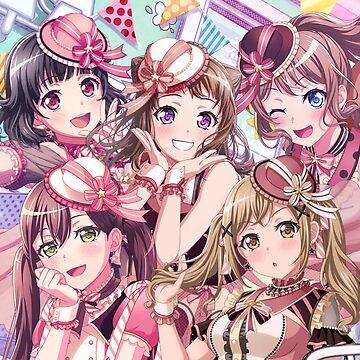 BanG Dream Bandori Poppin Party PoPiPa Candy House Set Edit | Active T-Shirt