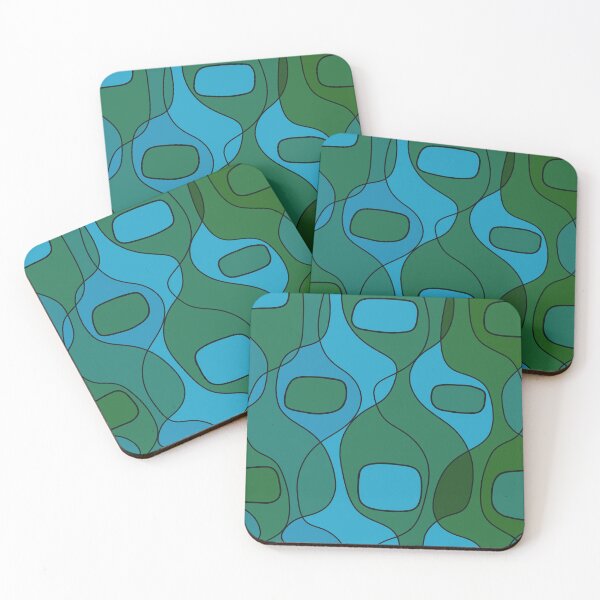Item preview, Abstract shapes, green, blue and Teal designed and sold by Lillieoandco.