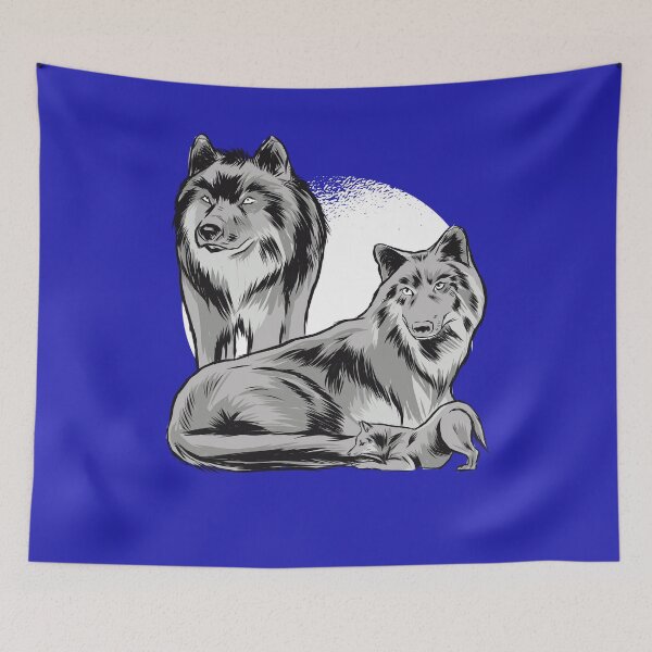Item preview, Native American Indian Wolf Lover Wolf Mother Father and Baby Wolf Family designed and sold by fantasticdesign.