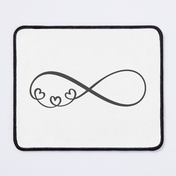 Item preview, I Love You For Infinity – Hearts Black designed and sold by GeekHeadDesigns.