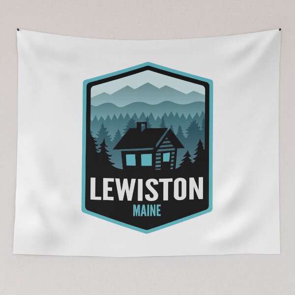 Item preview, Lewiston Maine Mountain Town Cabin designed and sold by HalpinDesign.