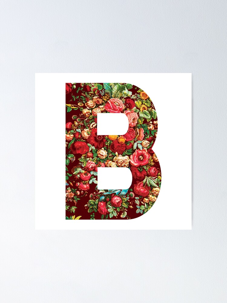 Thumbnail 1 of 3, Poster, Initial B, Roses designed and sold by stickmeok.