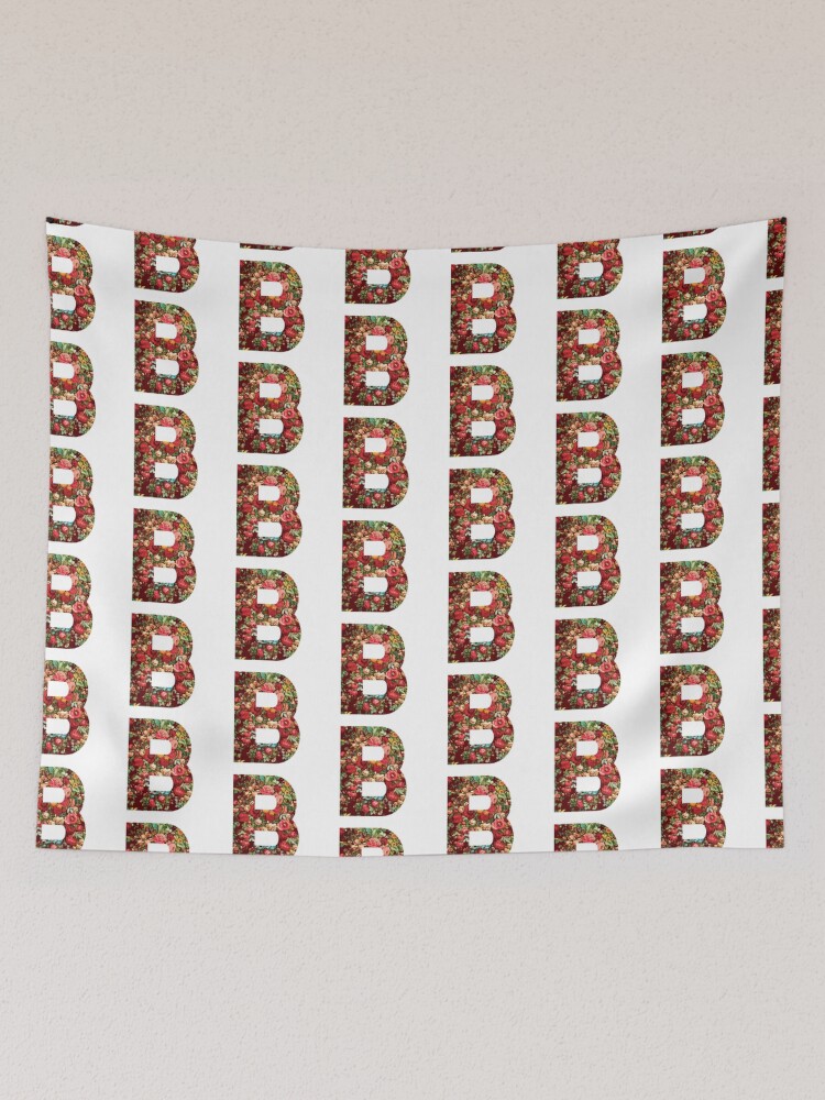 Thumbnail 2 of 3, Tapestry, Initial B, Roses designed and sold by stickmeok.