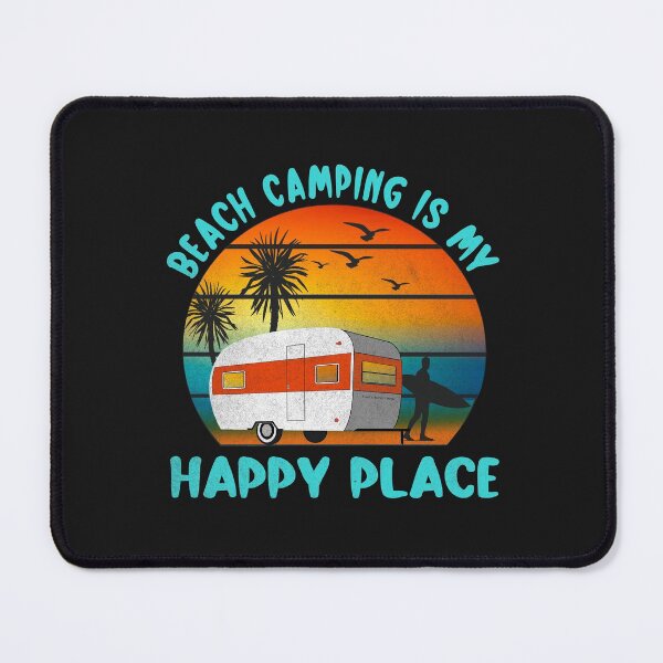 Item preview, Beach Camping Is My Happy Place - Camping Surfing Camper RV designed and sold by checkertonetees.