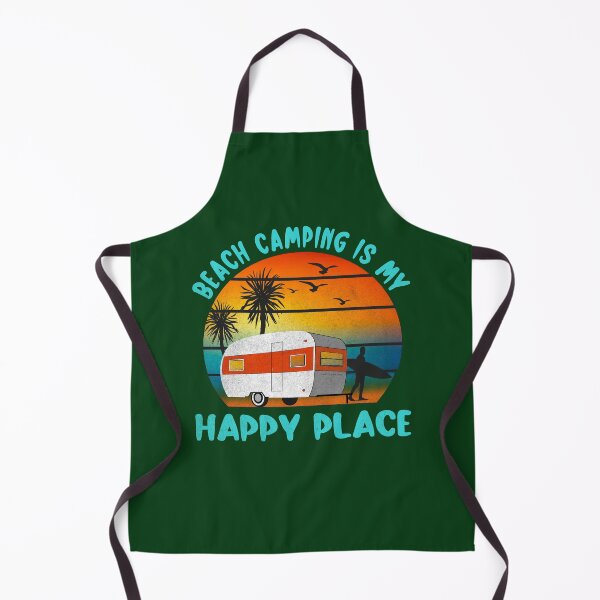 Item preview, Beach Camping Is My Happy Place - Camping Surfing Camper RV designed and sold by checkertonetees.