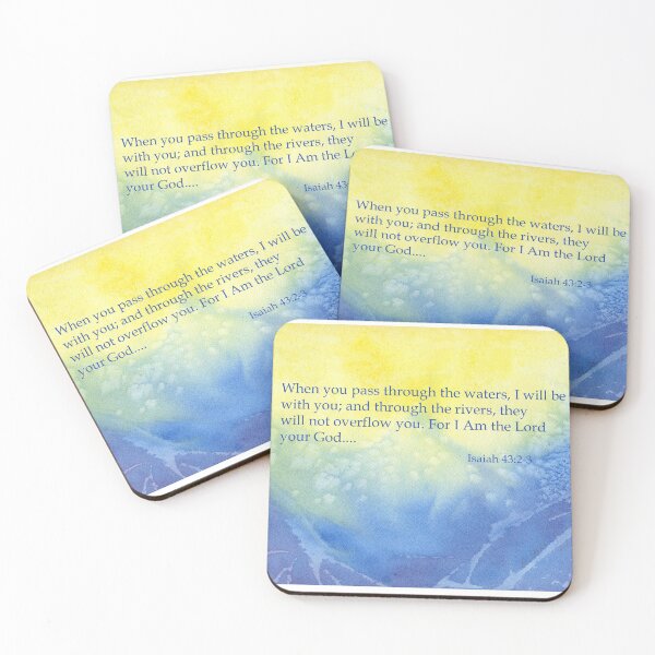 Item preview, High Waves- Isaiah 43:2&3 designed and sold by Diane Hall Watercolors.