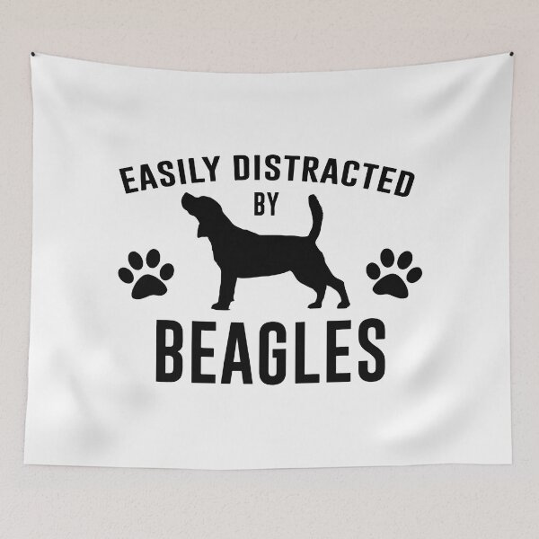 Item preview, Easily Distracted by Beagles - Cool Design Gift Idea For Beagle Lovers designed and sold by Prince - Bestseller ★★★★★.