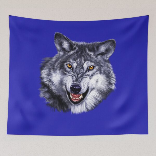 Item preview, Native American Indian Wolf Lover Wild Grey Wolf Portrait Art designed and sold by fantasticdesign.