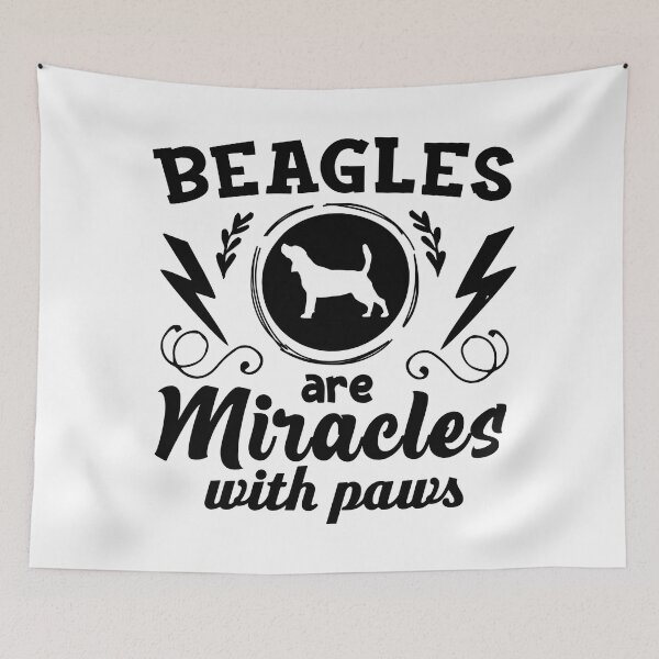 Item preview, Beagles Are Miracles with Paws - Cool Design Gift Idea For Beagle Lovers designed and sold by Prince - Bestseller ★★★★★.