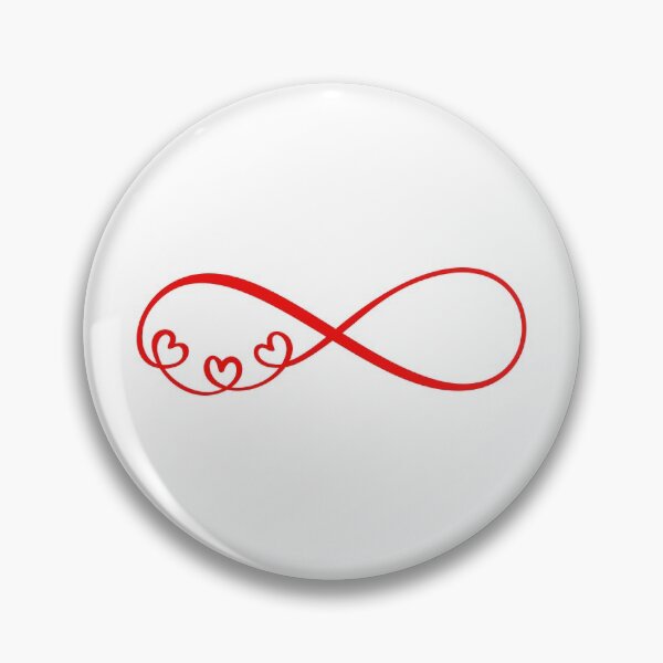 Item preview, I Love You For Infinity – Hearts Red designed and sold by GeekHeadDesigns.