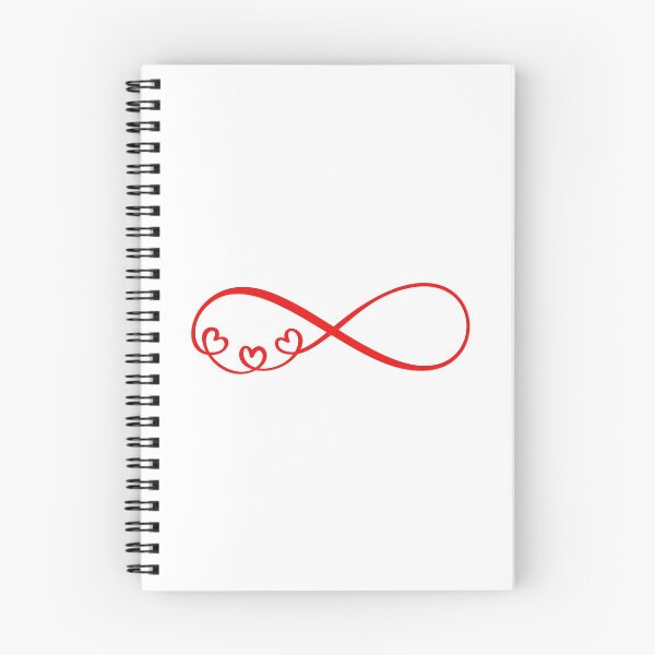 Item preview, I Love You For Infinity – Hearts Red designed and sold by GeekHeadDesigns.