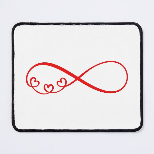 Item preview, I Love You For Infinity – Hearts Red designed and sold by GeekHeadDesigns.