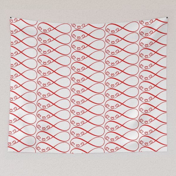 Item preview, I Love You For Infinity – Hearts Red designed and sold by GeekHeadDesigns.