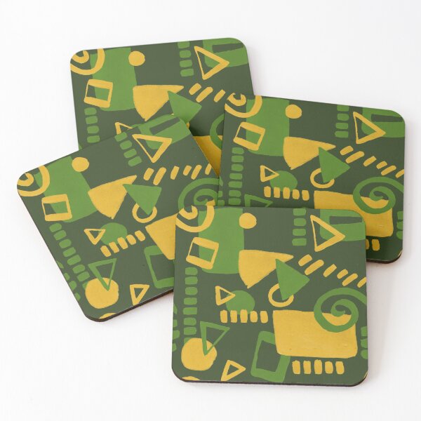 Item preview, Acrylic Shapes - Yellows and Greens designed and sold by PaintInTheNight.