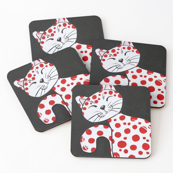 Item preview, Red Polka Dot Cat designed and sold by Linda Finstad.