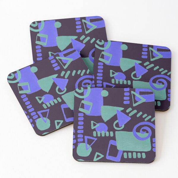 Item preview,  Acrylic Shapes - Blues and Seagreen designed and sold by PaintInTheNight.